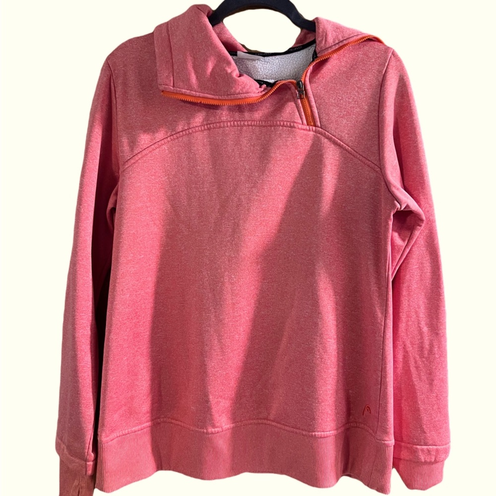 HEAD Running Sweatshirt Pink Large Asymmetrical Zip